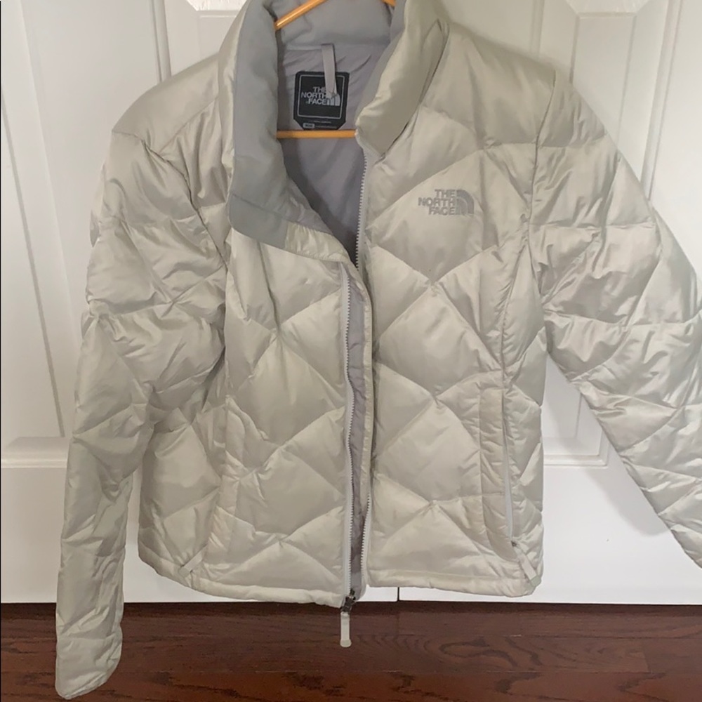 North Face puffer white